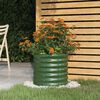 vidaXL Garden Planter Green Powder-coated steel Medium Durable