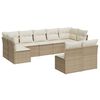 vidaXL Garden Sofa Set Beige, Cream white