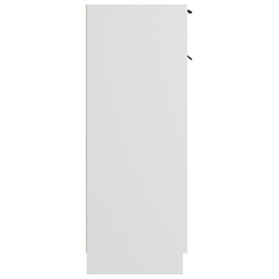 vidaXL Bathroom Cabinet White 12.6"x13.4"x35.4" Engineered Wood