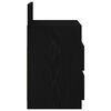 vidaXL Bedside Cabinet Black Engineered wood Medium Bedside Cabinet