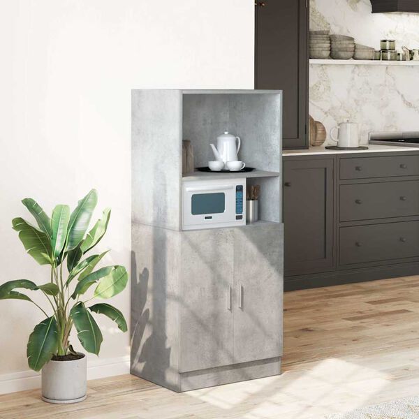 vidaXL Kitchen Cabinet Concrete grey Engineered wood Medium