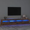 vidaXL TV Cabinet Smoked Oak Engineered Wood Large Modern Design