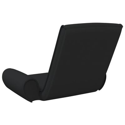 vidaXL Folding Floor Chair Black Fabric