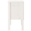 vidaXL Bedside Cabinet White Solid pine wood Medium Bedside Cabinet