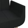 vidaXL Sofa Bed Black 100% polyester, wood, foam 2-Seater