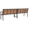 vidaXL Garden Bench Brown Steel Large Durable Garden Bench