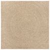 vidaXL Rug Beige Polypropylene 94.5 x 94.5 in Durable Rug Round