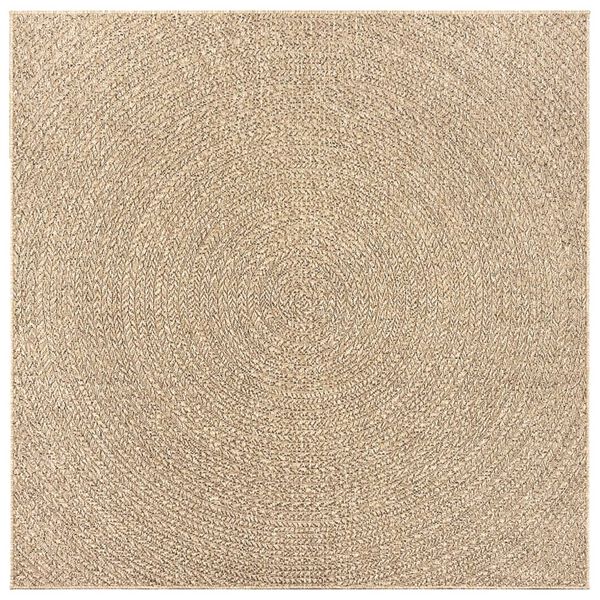 vidaXL Rug Beige Polypropylene 94.5 x 94.5 in Durable Rug Round