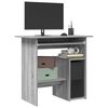 vidaXL Desk Grey Sonoma Engineered Wood Compact Computer Desk