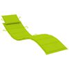 vidaXL Sun Lounger Bright Green Teak Wood Adjustable Armrests