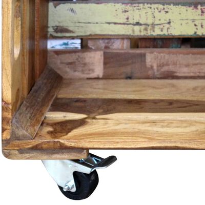 vidaXL Coffee Table Solid Reclaimed Wood 27.6"x27.6"x13.8"