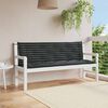 vidaXL Garden Bench Cushion Set of 2 Black check pattern 100% polyester