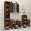 vidaXL Bathroom Cabinet Brown Oak Engineered Wood Tall Storage