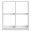 vidaXL Bookcase White Engineered Wood Medium Bookshelf Rectangular