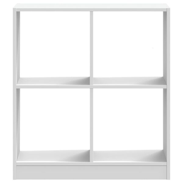 vidaXL Bookcase White Engineered Wood Medium Bookshelf Rectangular