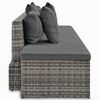 vidaXL Sofa Set Grey PE Rattan Medium Modular 4-Piece Garden Sofa Set