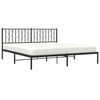 vidaXL Bed Frame Black Powder-Coated Steel Double Bed Frame