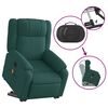 vidaXL Electric Stand Up Massage Recliner Chair Dark Green