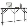 vidaXL Console Table Black Engineered wood, metal Large Adjustable Feet