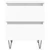 vidaXL Bedside Cabinet White Engineered wood Medium bedside cabinet