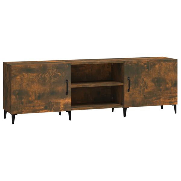 vidaXL TV Cabinet Smoked Oak Engineered Wood 59.1 x 11.8 x 19.7 in