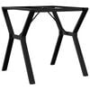 vidaXL Dining Table Leg Black Powder-coated steel Standard