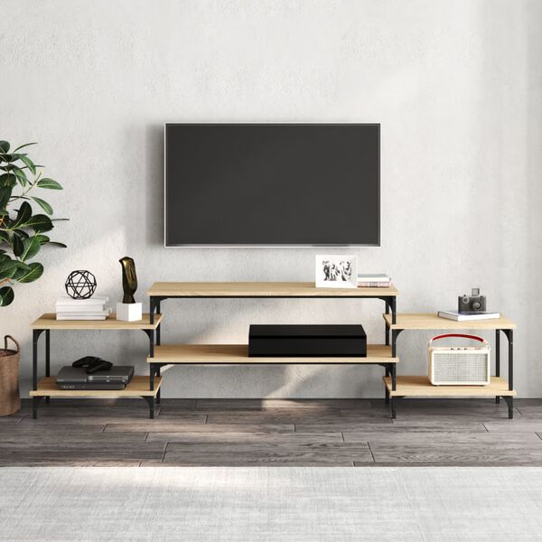 vidaXL TV Cabinet Sonoma Oak Engineered Wood Large TV Cabinet