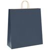 vidaXL Paper Bags 250 pcs with Handles Blue 17.7x6.7x18.9"