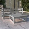 vidaXL Garden Lounge Set Grey Solid pinewood Medium Modular