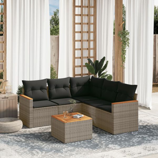 vidaXL Garden Sofa Set Grey
