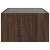 vidaXL Coffee Table Brown oak Engineered wood, glass 35.4 x 19.7 x 11.8 in