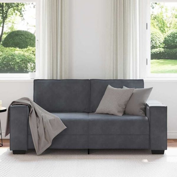 vidaXL 2-seater Sofa Dark Grey