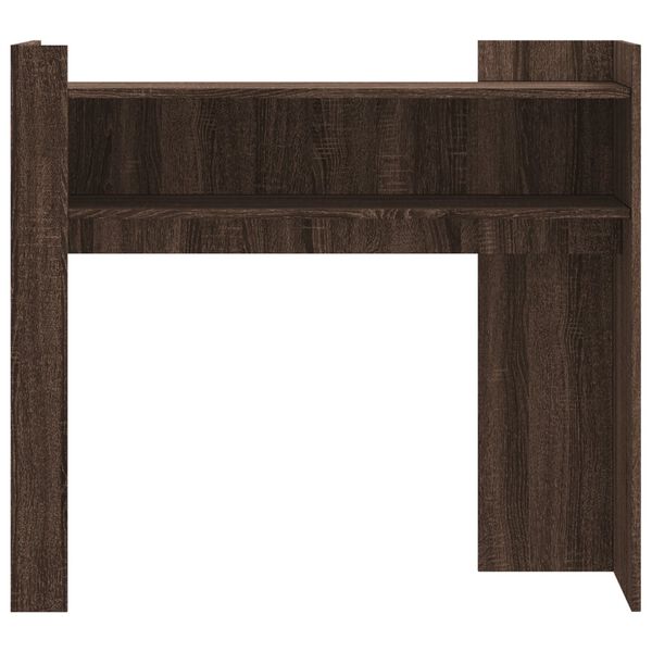 vidaXL Console Table Brown Oak Engineered Wood Medium Console Table