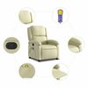 vidaXL Massage Recliner Chair Cream Real leather, metal, plywood Standard