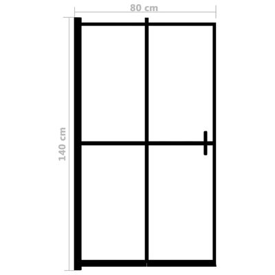 vidaXL Folding Shower Enclosure ESG 31.5"x55.1" Black