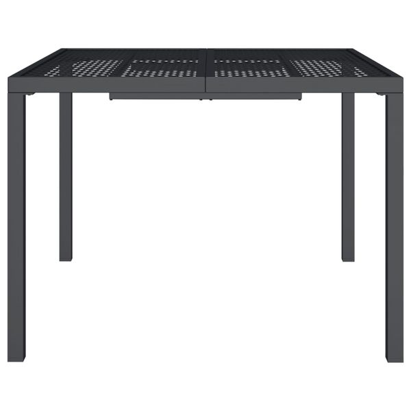 vidaXL Garden Table Anthracite Steel Medium Durable Garden Table