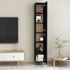 vidaXL TV Cabinet Set of 2 Black Engineered wood Wall mounting