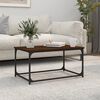 vidaXL Coffee Table Brown Oak Engineered Wood and Iron Medium