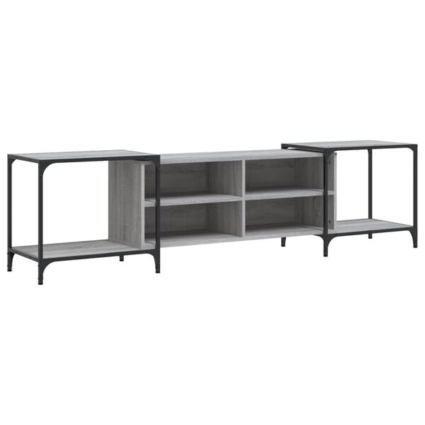 vidaXL TV Cabinet Grey Sonoma Engineered wood, metal Extra Long