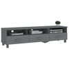 vidaXL TV Cabinet Dark Grey Solid Pinewood, MDF Standard TV Cabinet