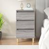 vidaXL Bedside Cabinet Grey sonoma Engineered wood Medium