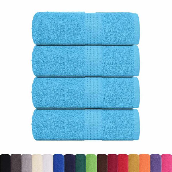 vidaXL Soap Towel Set of 4 Turquoise 100% Cotton Small Soap Towel