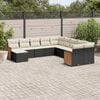 vidaXL Garden Sofa Set Black Poly Rattan Large Modular Garden Sofa Set