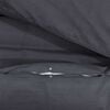 vidaXL Duvet Cover Set Set of 2 Black 100% Cotton Standard Durable