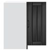 vidaXL Kitchen Wall Corner Cabinet Black Engineered wood Medium