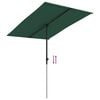 vidaXL Garden Parasol Green Polyester Large Height-Adjustable