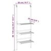 vidaXL 3-Tier Hanging Laundry Drying Rack Aluminum