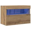 vidaXL TV Wall Cabinet Artisan oak 23.62 x 11.81 x 15.75 in