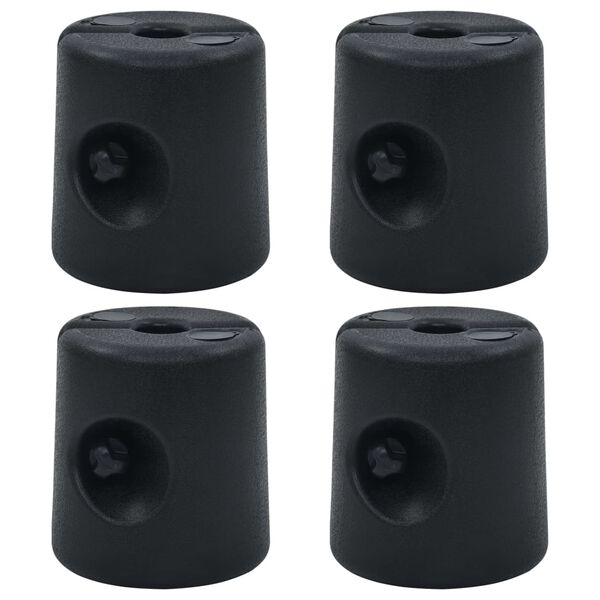 vidaXL Canopy Weight Set of 4 Black PE (polyethylene) plastic Standard