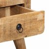vidaXL Bedside Cabinet Set of 2 Mango wood Solid rough mango wood